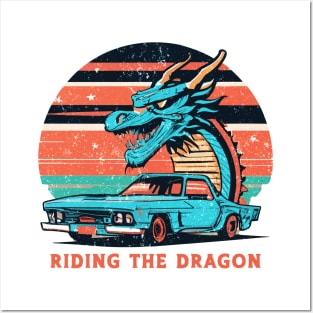 Riding the Dragon vintage car Posters and Art